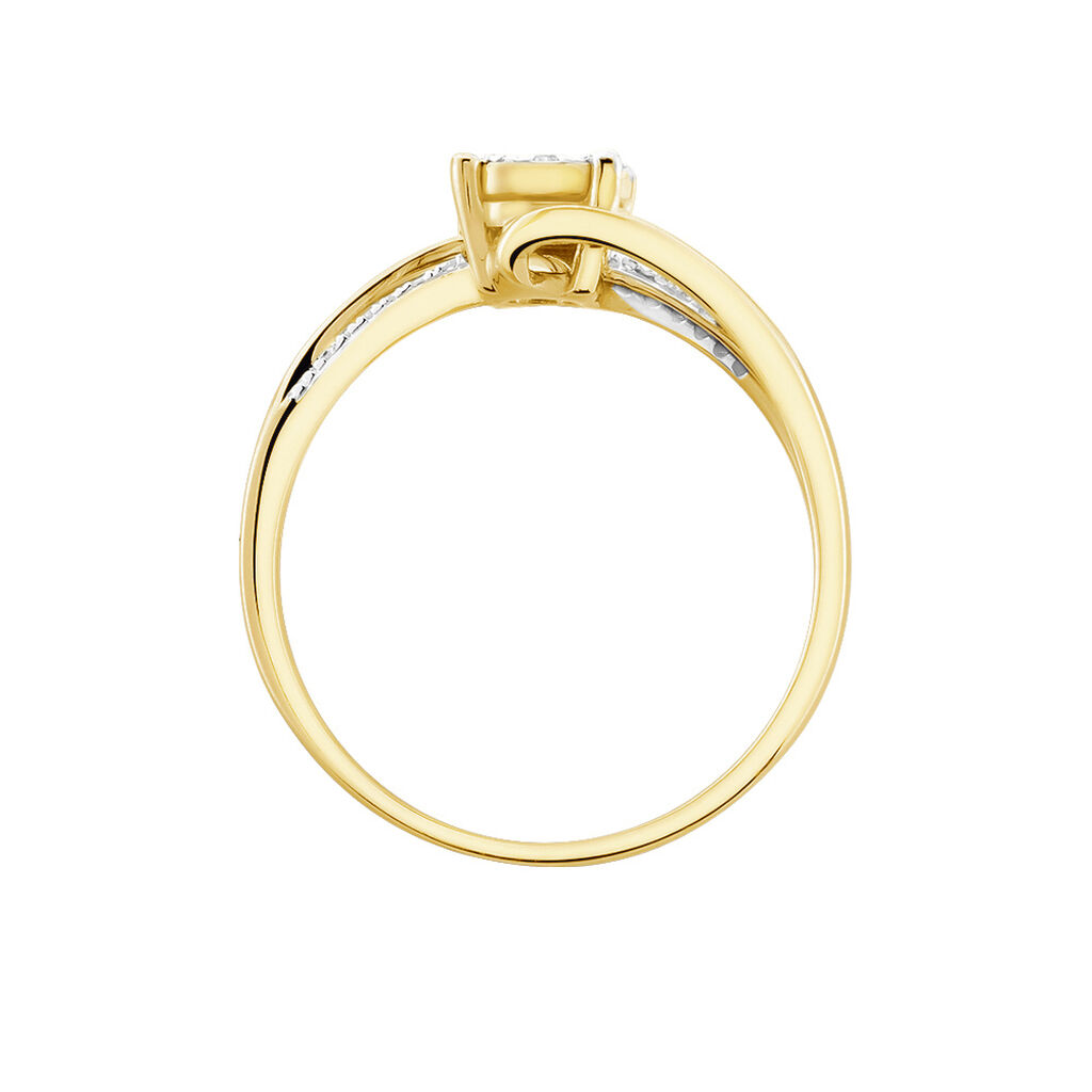 Bague Petunia Or Jaune Diamant - Bagues avec pierre Femme | Histoire d&rsquo;Or