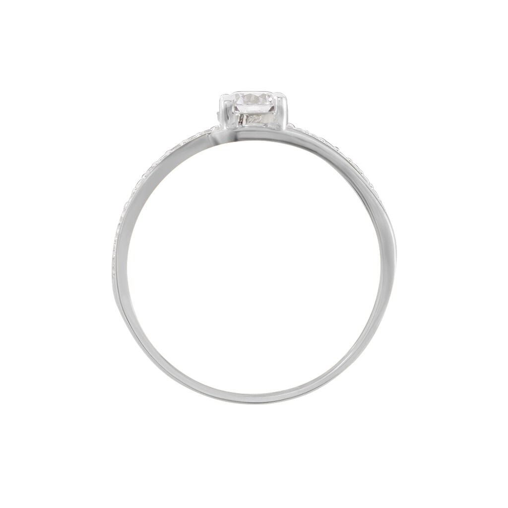 Bague Armelle Or Blanc Oxyde - Bagues solitaires Femme | Histoire d&rsquo;Or