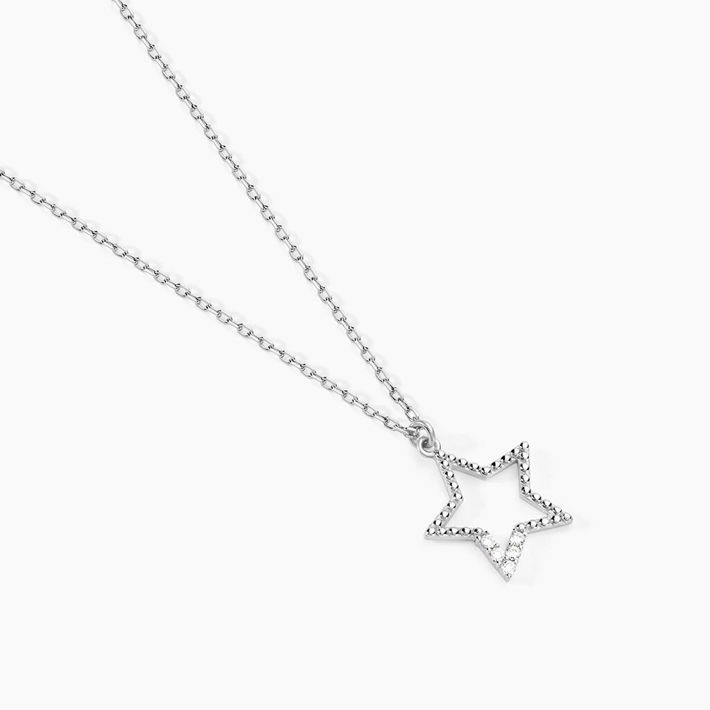 Collier Gyliane Argent Blanc Oxyde De Zirconium - Nouveautés Femme | Histoire d’Or