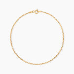 Cha&icirc;ne De Cheville Maille Jaseron Or Jaune - Cha&icirc;nes de cheville Femme | Histoire d&rsquo;Or