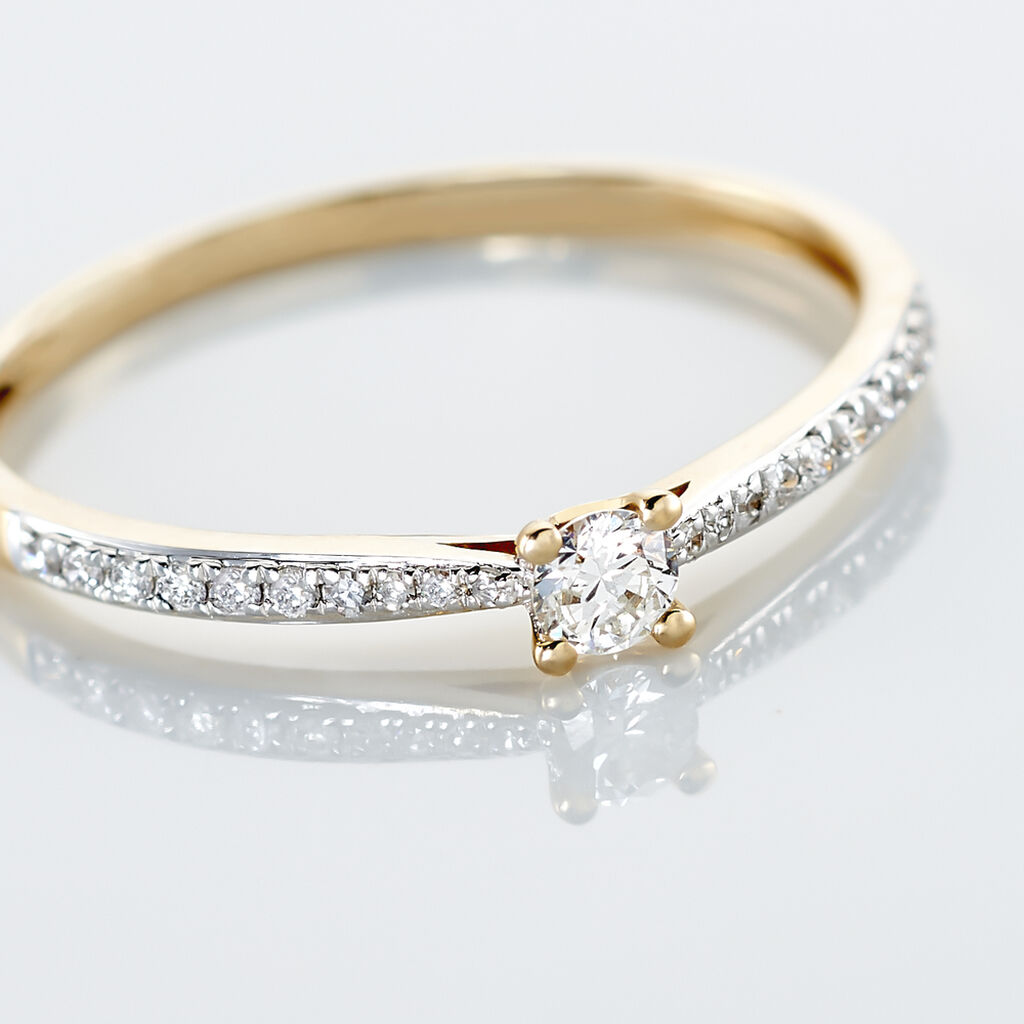 Bague Solitaire Hemera Or Jaune Diamant - Bagues solitaires Femme | Histoire d&rsquo;Or