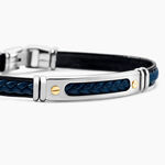 Bracelet Jourdan Cuir Bleu - Bracelets Homme | Histoire d&rsquo;Or