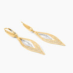 Boucles D'Oreilles Pendantes Gerontius Or Bicolore - Boucles d'oreilles pendantes Femme | Histoire d&rsquo;Or