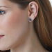 Boucles D'oreilles Puces Or Laura Blanc Saphir Et Diamant - Clous d'oreilles Femme | Histoire d’Or