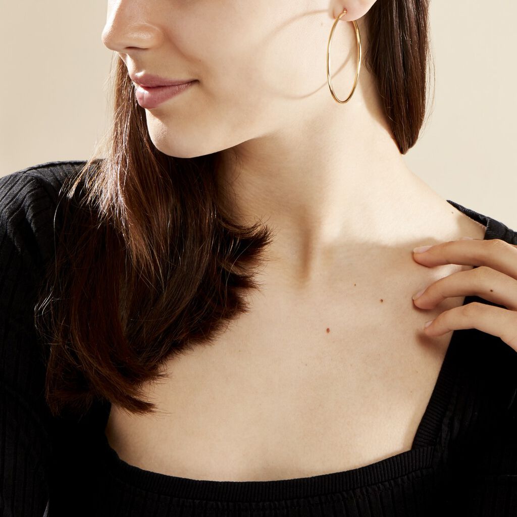 Créoles Verania Or Jaune - Boucles d'oreilles créoles Femme | Histoire d’Or