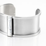 Bracelet Jonc Melvyna Acier Blanc Pierre De Synthese - Bracelets joncs Femme | Histoire d&rsquo;Or