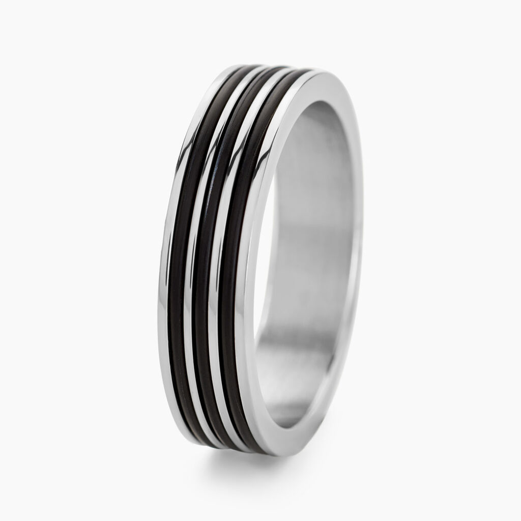 Bague Wallace Acier Blanc - Bagues fantaisie Homme | Histoire d’Or