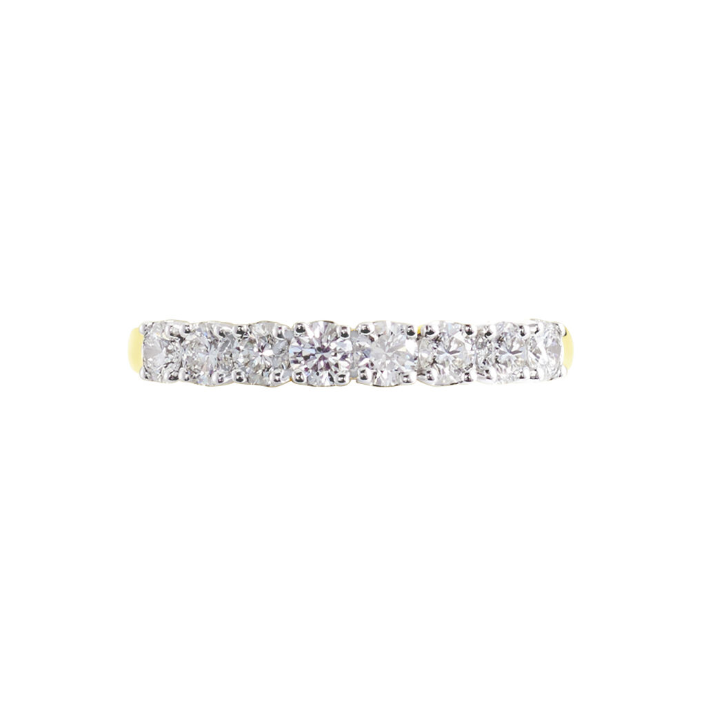 Demi-alliance Or Jaune  Eloisa Diamant Synthetique - Alliances Femme | Histoire d’Or