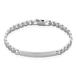 Bracelet Identité Casper Maille Gourmette Argent Blanc - Gourmettes Femme | Histoire d’Or