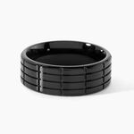 Bague Fabio Acier Noir - Bagues fantaisie Homme | Histoire d&rsquo;Or