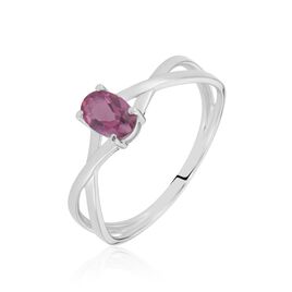 Bague Mykola Or Blanc Topaze Rose - Bagues solitaires Femme | Histoire d’Or