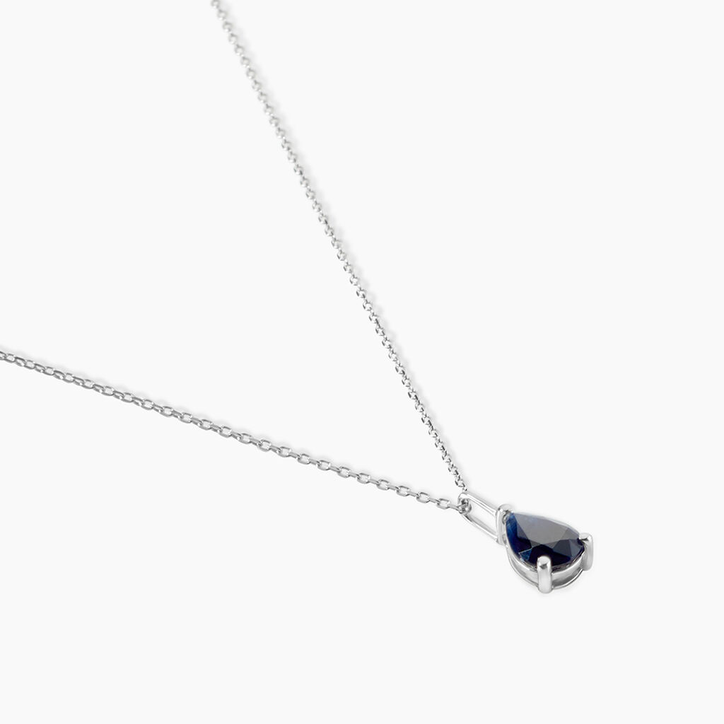 Collier Or Blanc Pluie D'Eclat Saphir - Colliers Femme | Histoire d&rsquo;Or