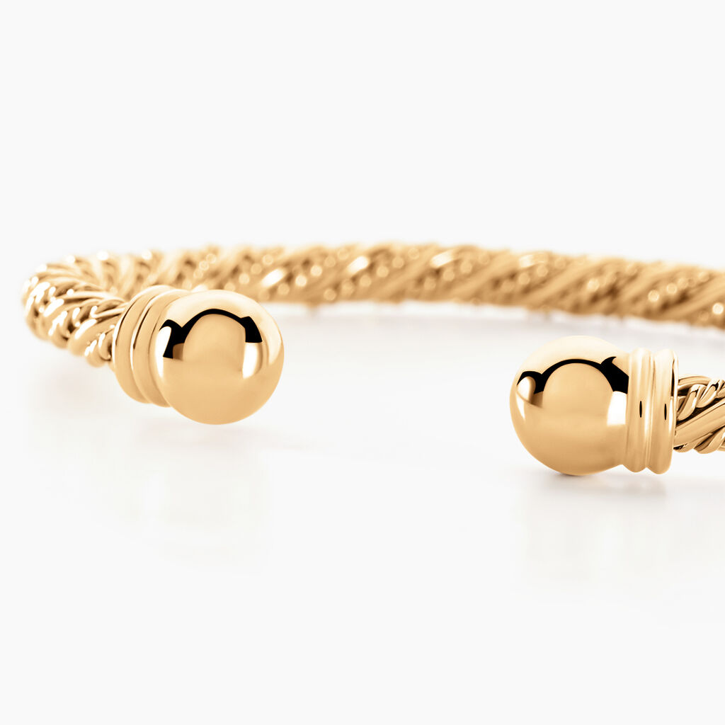 Bracelet Jonc Nelsie Plaqué Or Doré - Bracelets joncs Femme | Histoire d’Or
