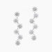Boucles D'oreilles Pendantes Daisy Argent Blanc Oxyde De Zirconium