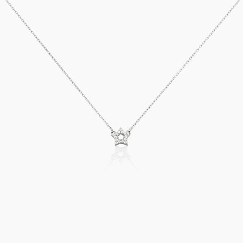 Collier Stellan Argent Blanc Oxyde De Zirconium - Colliers fantaisie Femme | Histoire d’Or