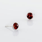 Boucles D'oreilles Puces Brunhild Argent Blanc Ambre - Boucles d'oreilles fantaisie Femme | Histoire d&rsquo;Or