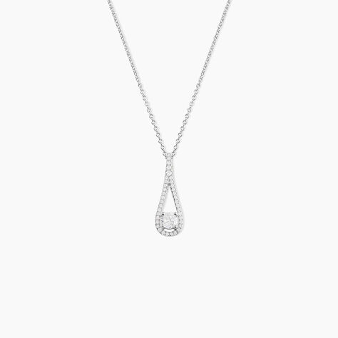 Collier Antonietta Argent Blanc Oxyde De Zirconium - Colliers fantaisie Femme | Histoire d&rsquo;Or