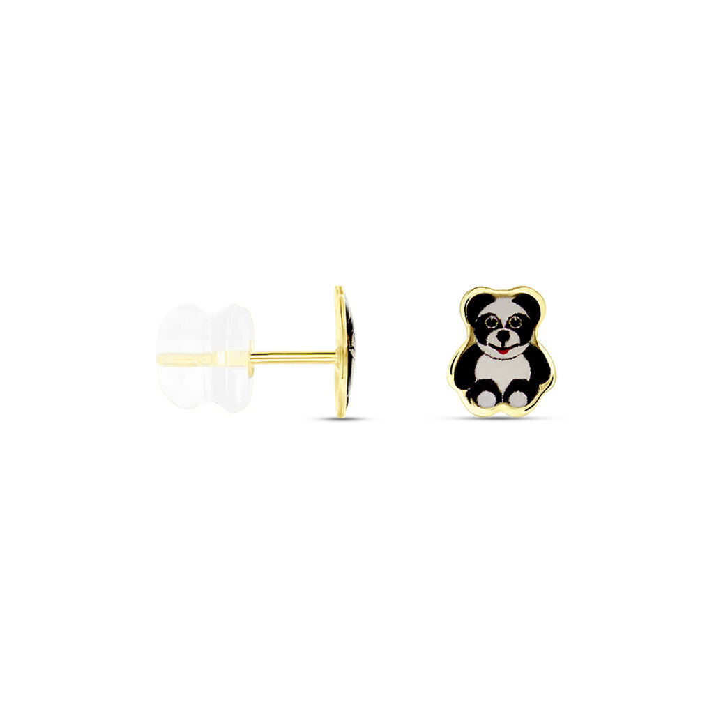 Boucles D'oreilles Puces Ourson Or Jaune - Clous d'oreilles Enfant | Histoire d’Or