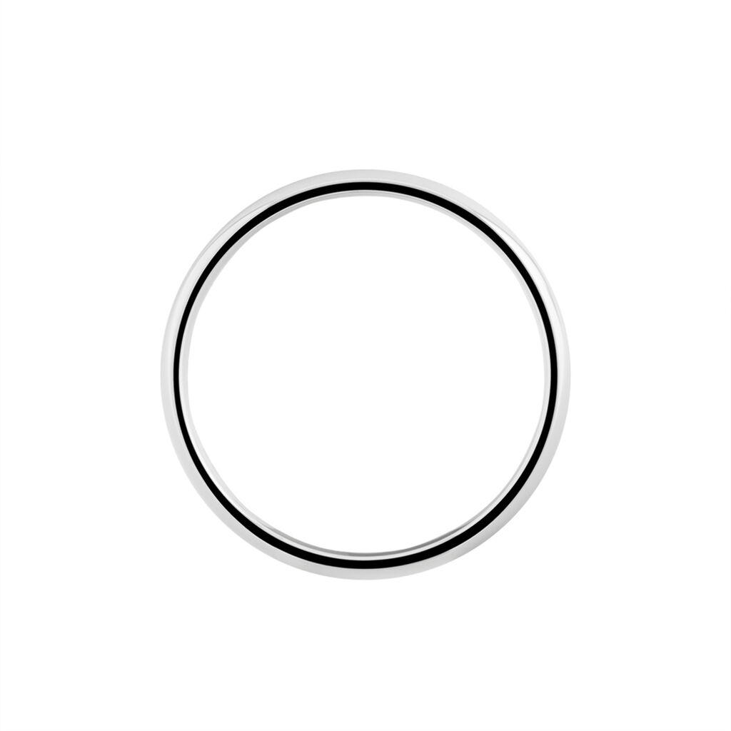 Alliance Isaac Demi Jonc Confort Or Blanc - Alliances Famille | Histoire d&rsquo;Or