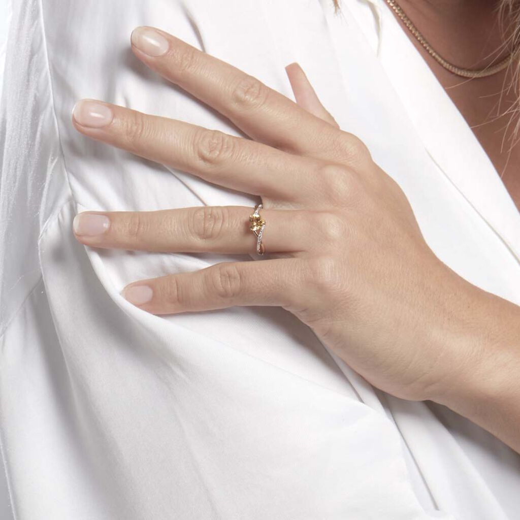 Bague Clothilde Or Jaune Citrine Et Oxyde - Bagues pierres fines Femme | Histoire d&rsquo;Or