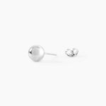 Boucles D'oreilles Puces Virgie Argent Blanc - Boucles d'oreilles fantaisie Femme | Histoire d&rsquo;Or