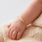 Bracelet Identit&eacute; Etheline Maille Gourmette Or Jaune - Bracelets Communion Enfant | Histoire d&rsquo;Or