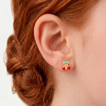 Boucles D'oreilles Puces Or Jaune Helicie Email - Clous d'oreilles Enfant | Histoire d&rsquo;Or