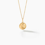 Pendentif Ange Rond Sable Or Jaune - Pendentifs Bapt&ecirc;me Famille | Histoire d&rsquo;Or