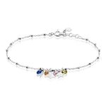 Bracelet Argent Blanc Paulino Pierres Artificelles - Bracelets Femme | Histoire d&rsquo;Or