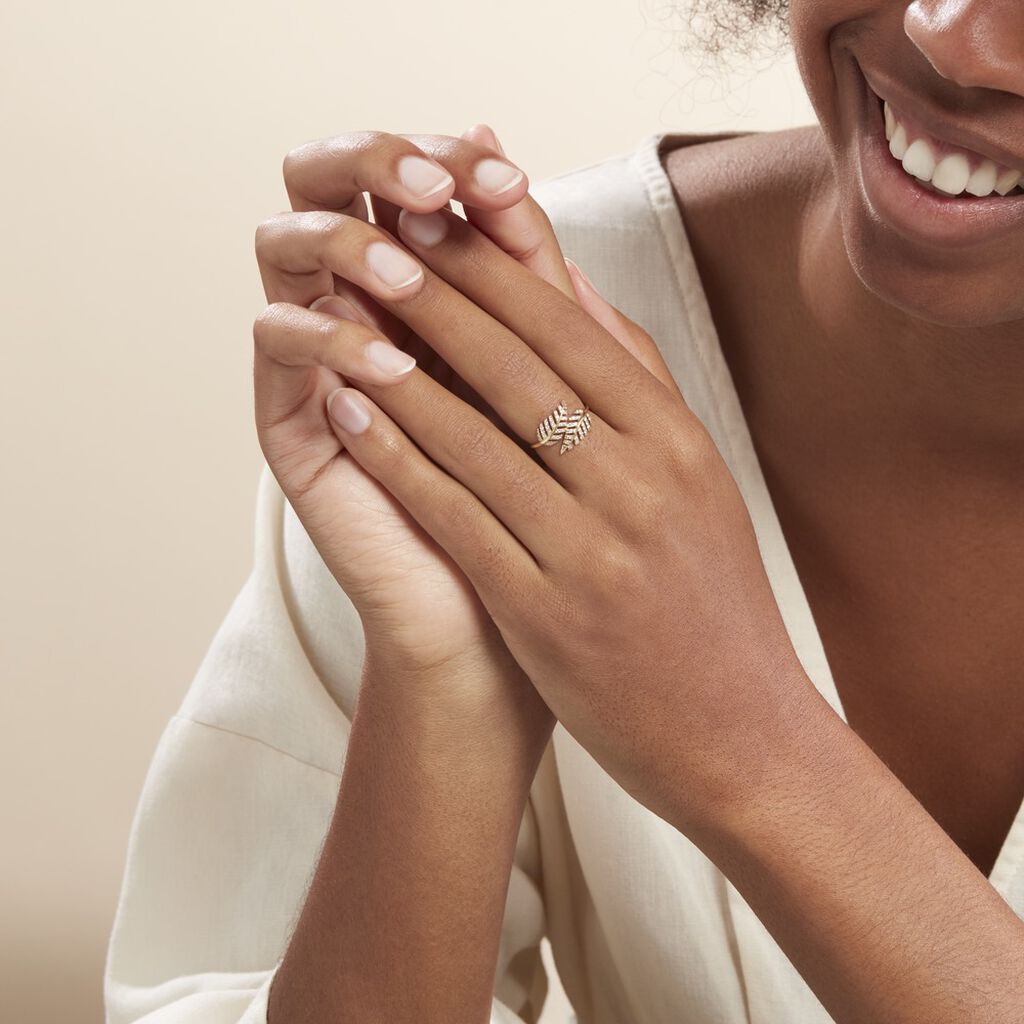 Bague Tourkia Or Jaune Oxyde De Zirconium - Bagues avec pierre Femme | Histoire d’Or