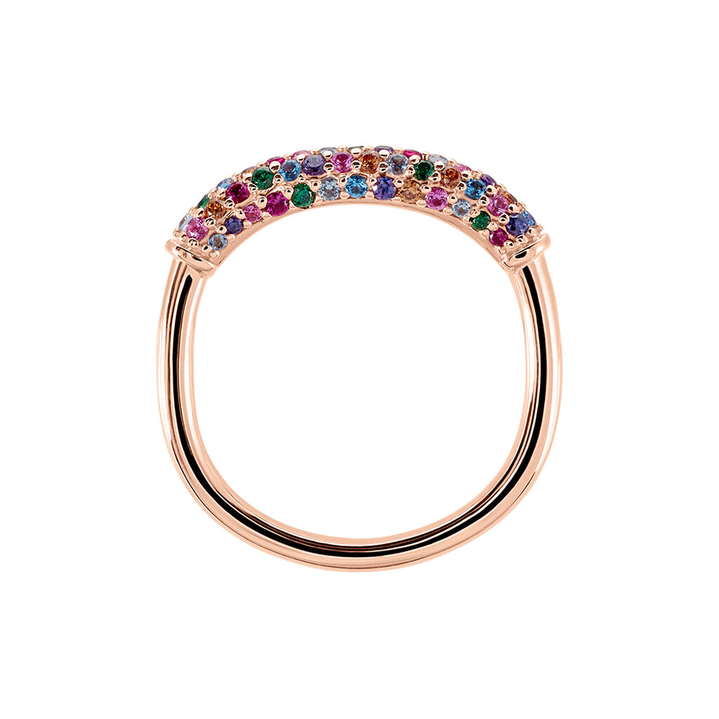 Bague Urban Call Argent Rose Pierre De Synthese Oxyde De Zirconium - Bagues avec pierre Femme | Histoire d’Or