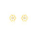 Boucles D'oreilles Puces Philine Fleur Or Jaune Oxyde De Zirconium