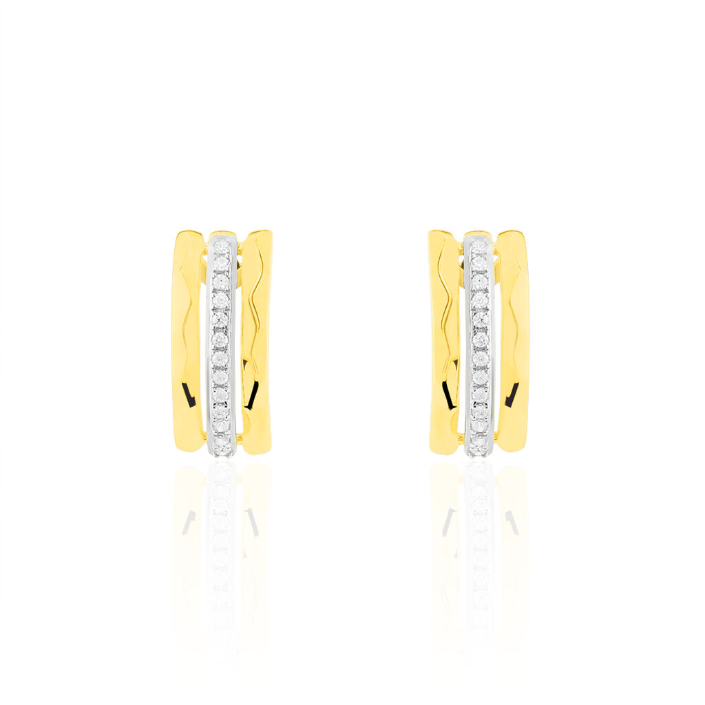 Boucles D'oreilles Pendantes Allyson Or Jaune Oxyde De Zirconium - Boucles d'oreilles pendantes Femme | Histoire d’Or
