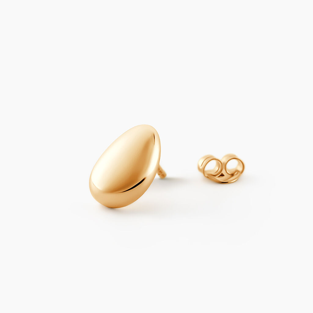 Boucles D'Oreilles Puces Classic Bold Plaqu&eacute; Or Jaune - Boucles d'oreilles fantaisie Femme | Histoire d&rsquo;Or