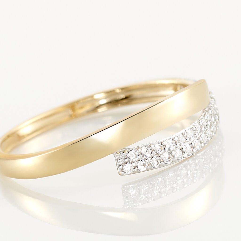 Bague Vero Or Jaune Oxyde De Zirconium - Bagues avec pierre Femme | Histoire d&rsquo;Or