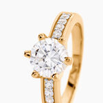 Bague Stevie Plaqu&eacute; Or Jaune Oxyde De Zirconium - Bagues solitaires Femme | Histoire d&rsquo;Or