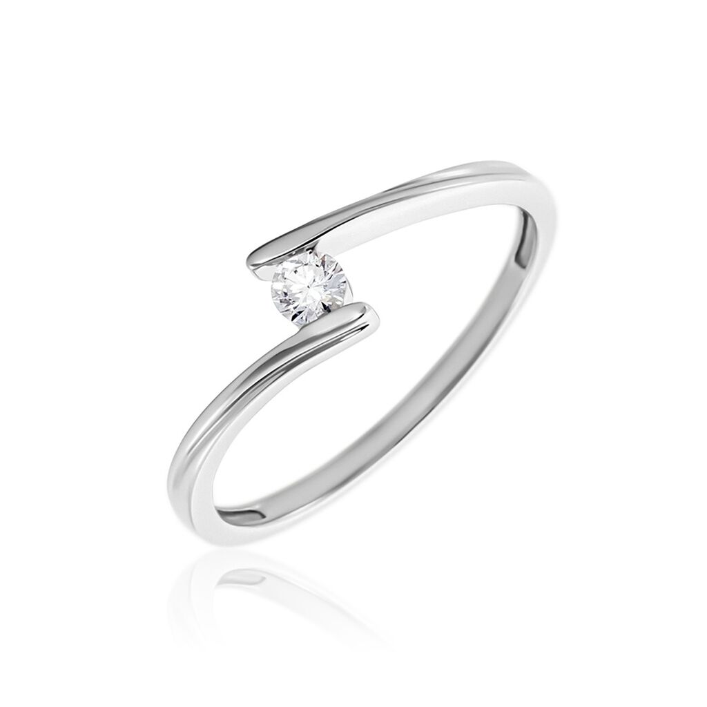 Bague Platine Nereida Diamant - Bagues solitaires Femme | Histoire d’Or
