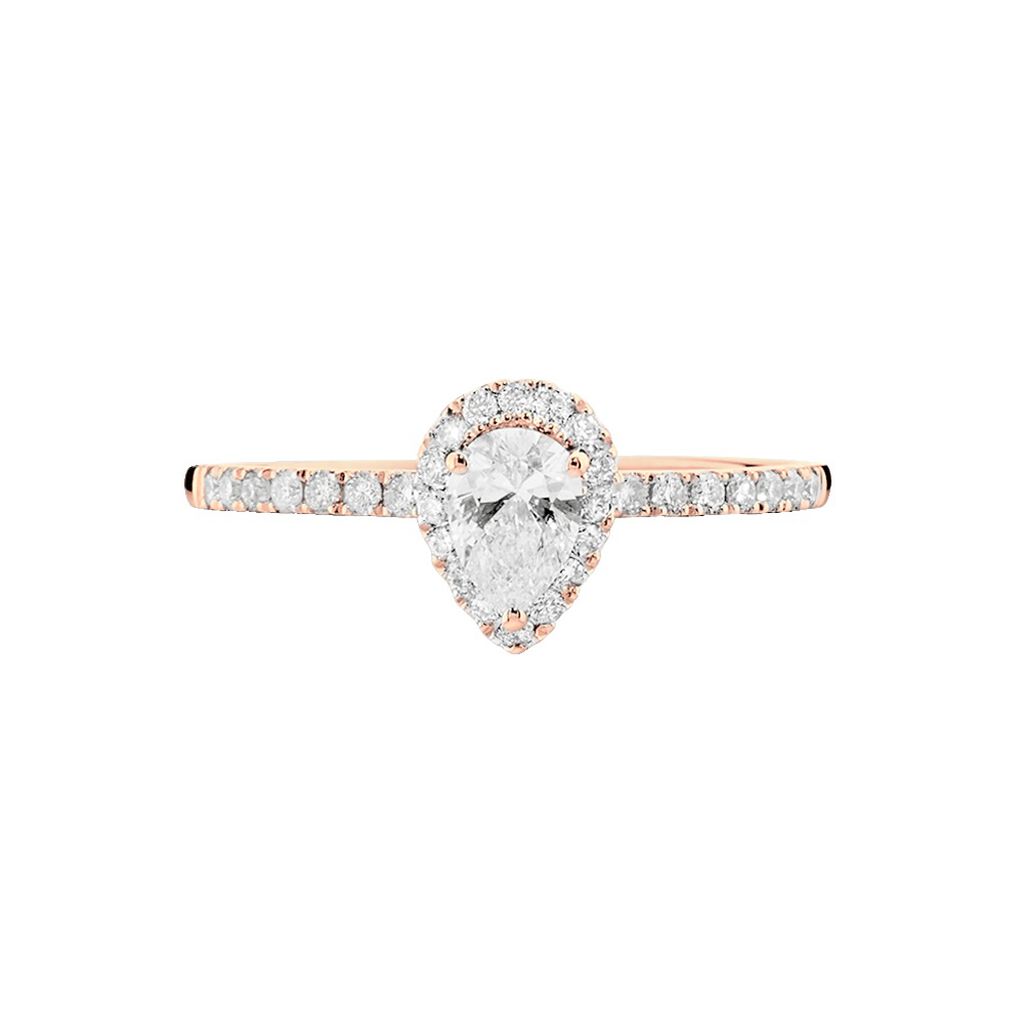 Bague Solitaire Tatiana Or Rose Diamant - Bagues solitaires Femme | Histoire d&rsquo;Or