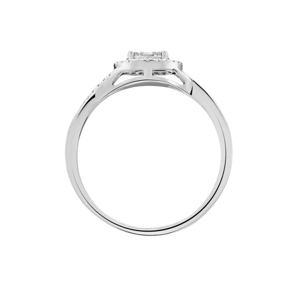 Bague Cissy Platine Blanc Diamant - Bagues avec pierre Femme | Histoire d’Or