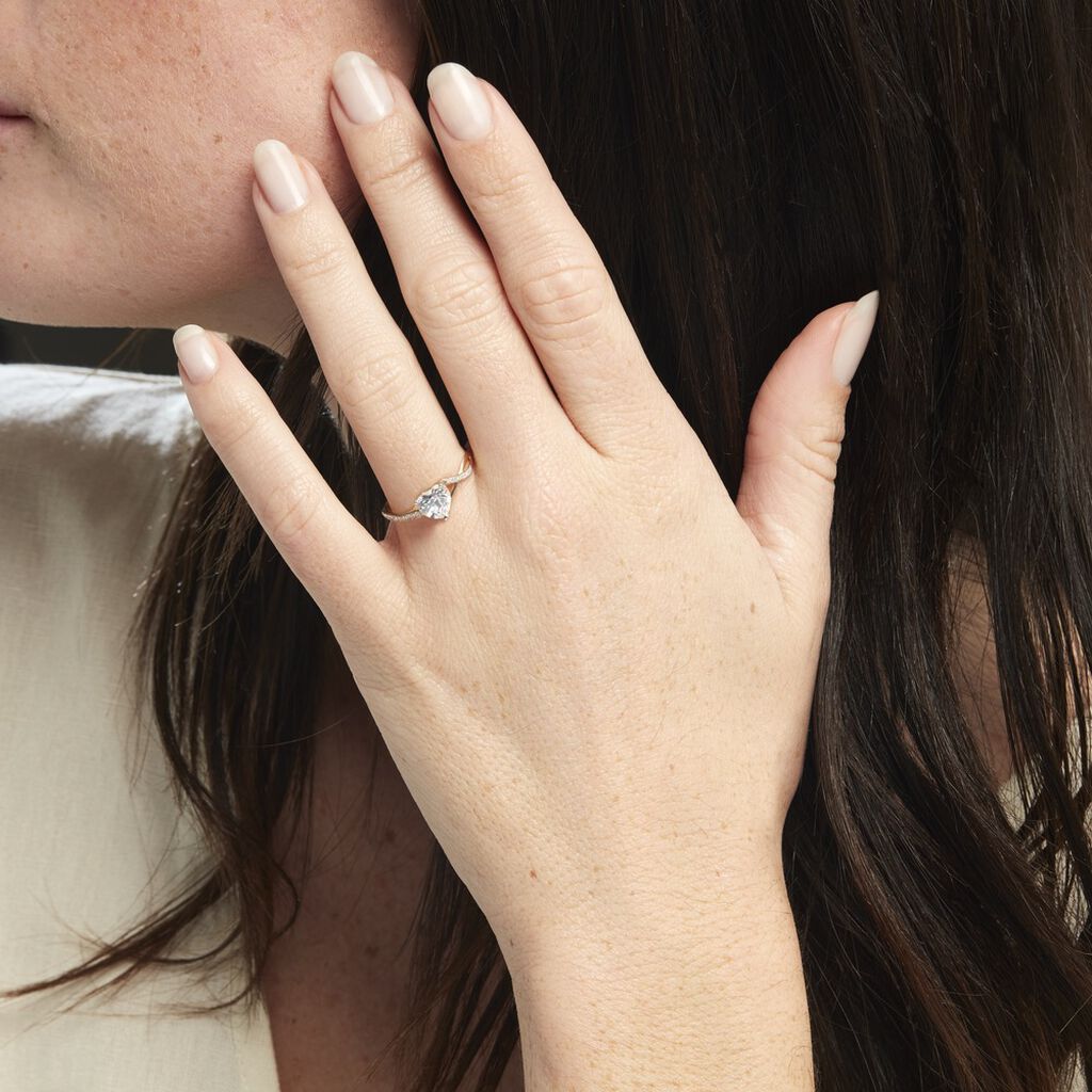 Bague Or Jaune Clothilde Oxyde De Zirconium - Bagues avec pierre Femme | Histoire d’Or