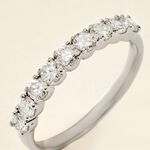 Demi Alliance Hera Platine Blanc Diamant - Alliances Femme | Histoire d&rsquo;Or