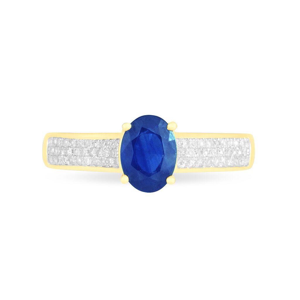Bague Crista Or Jaune Saphir Et Diamant - Bagues solitaires Femme | Histoire d’Or