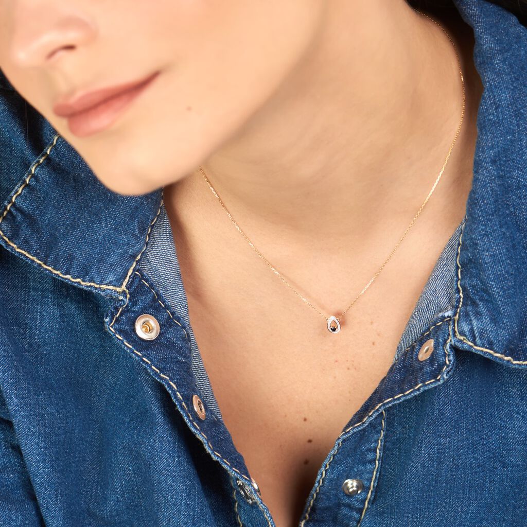 Collier Lareyna Or Bicolore Saphir - Colliers Femme | Histoire d’Or