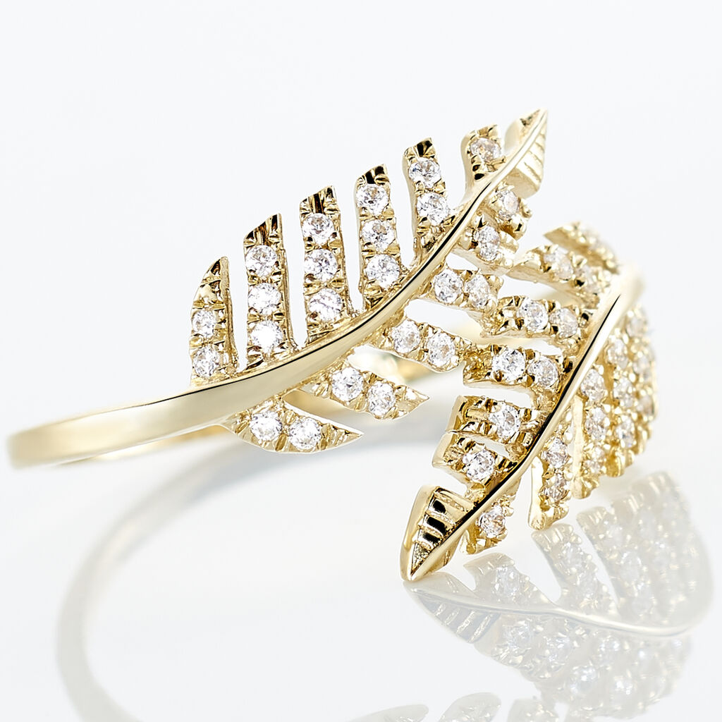 Bague Tourkia Or Jaune Oxyde De Zirconium - Bagues avec pierre Femme | Histoire d&rsquo;Or