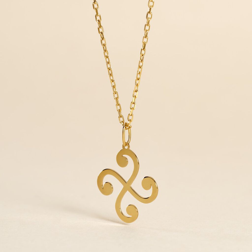 Pendentif Cobeia Croix Basque Or Jaune - Pendentifs Famille | Histoire d’Or