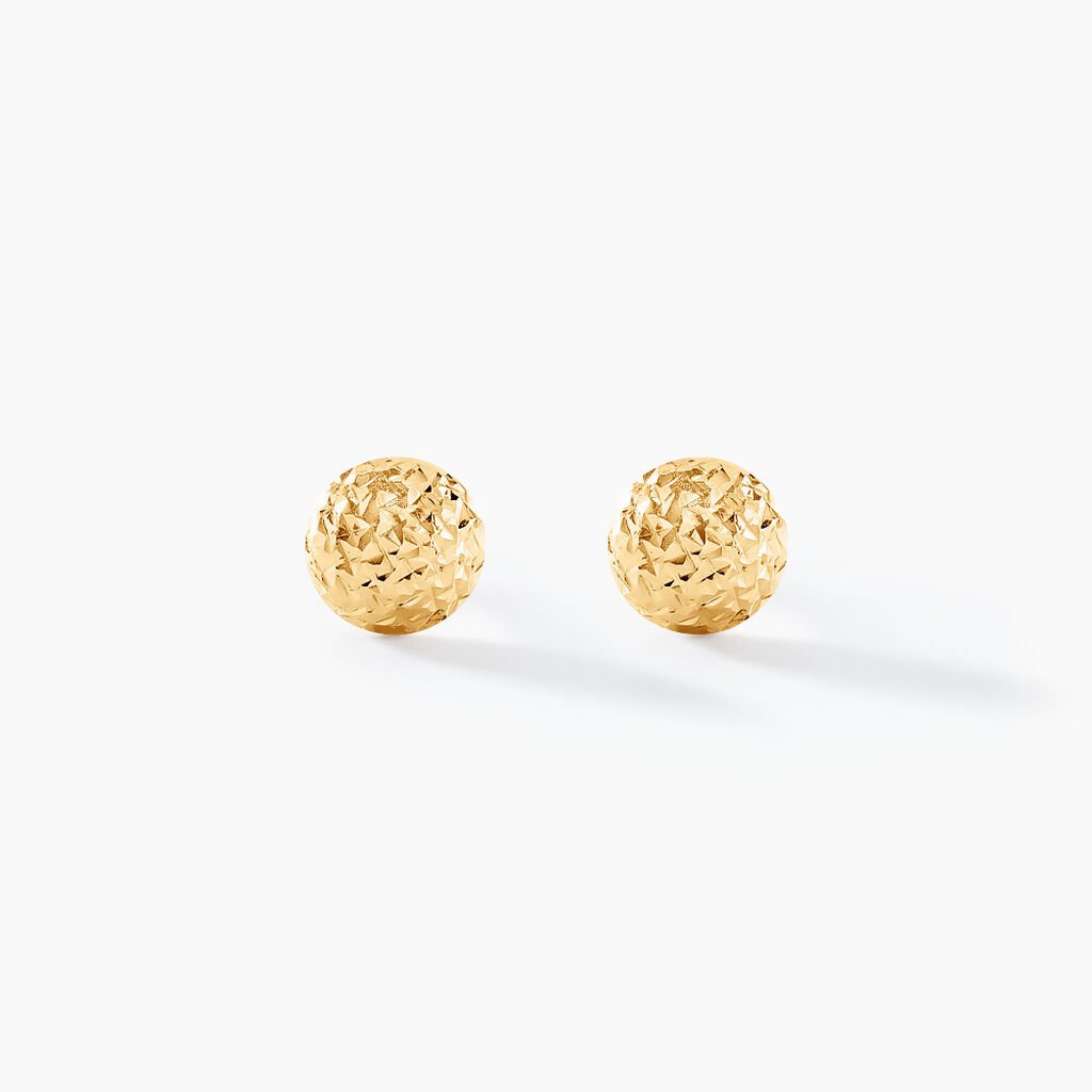 Boucles D'oreilles Puces Bernia Or Jaune - Clous d'oreilles Femme | Histoire d’Or