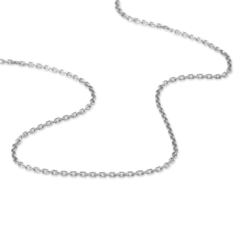 Cha&icirc;ne Igoa Maille For&ccedil;at Diamantee Or Blanc - Chaines Femme | Histoire d&rsquo;Or