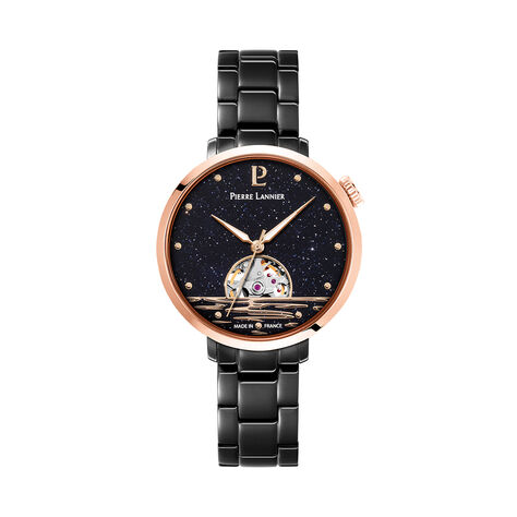 Montre Pierre Lannier Australe Noir - Montres Femme | Histoire d&rsquo;Or