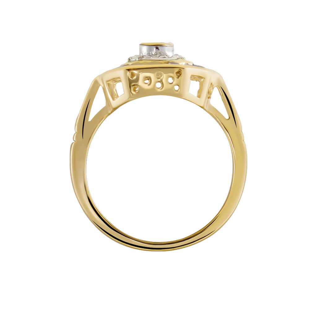 Bague Hans Plaqu&eacute; Or Oxyde Pierre - Bagues avec pierre Femme | Histoire d&rsquo;Or