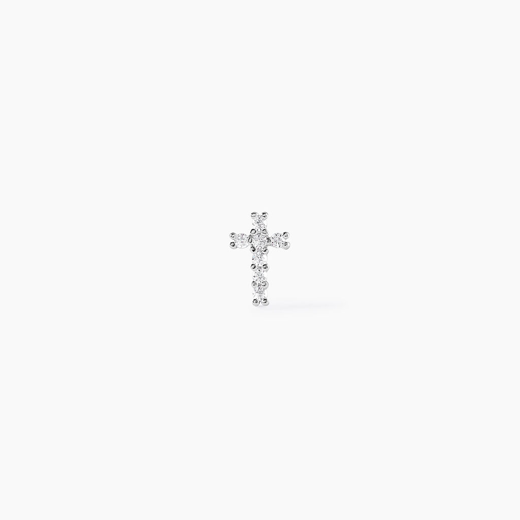 Piercing D'oreille Unitaire Argent Blanc Cleve Oxyde De Zirconium - Bijoux Famille | Histoire d’Or